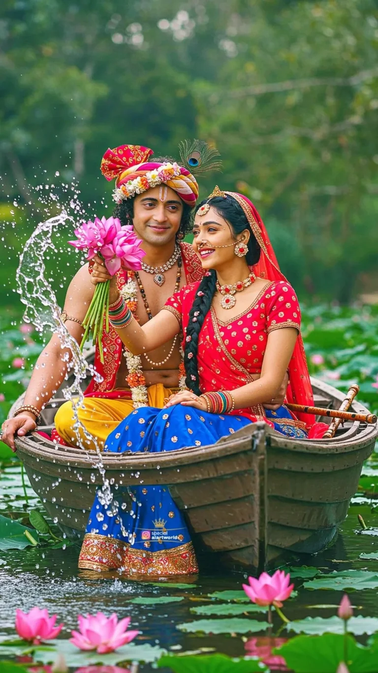 Radha Krishna Romantic Love HD Wallpaper