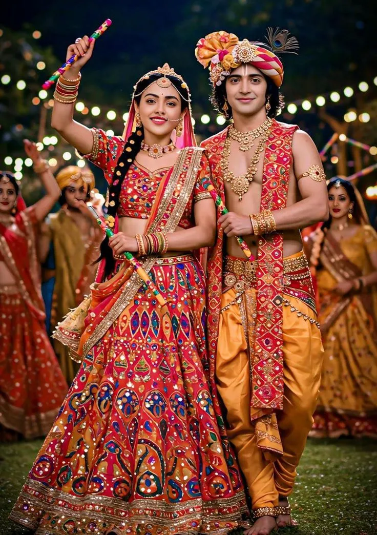 Radha Krishna Love Images HD in beautiful traditional dress